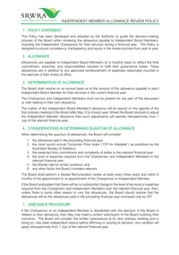 Independent Member Allowance Review Policy